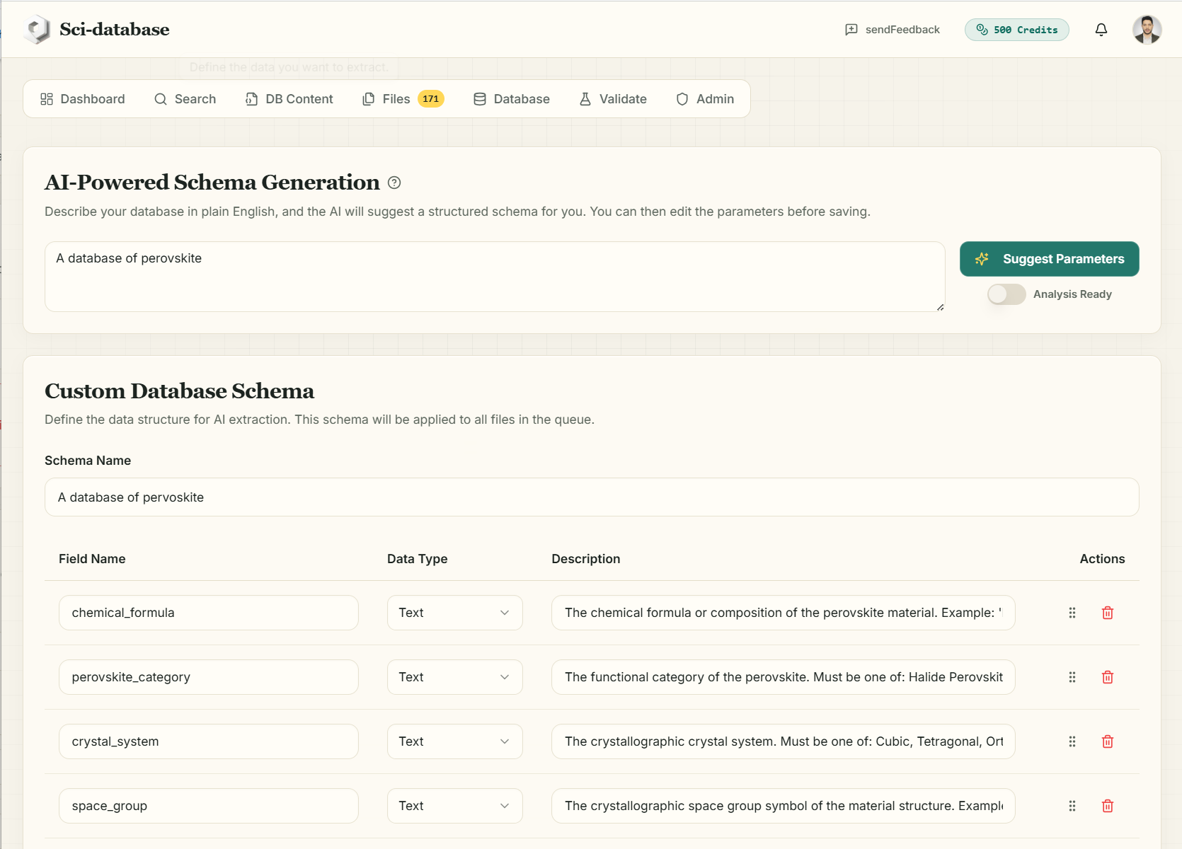 AI-powered schema generation