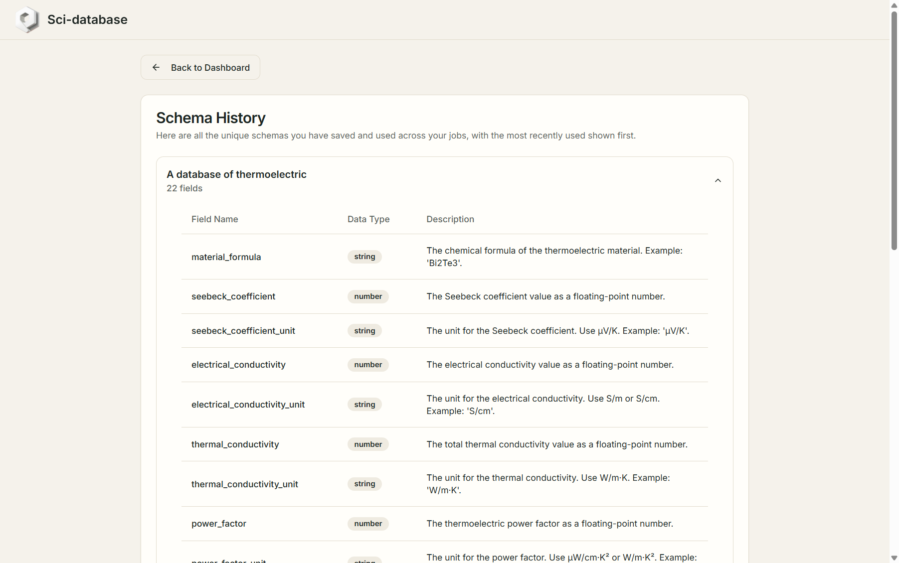 Schema history